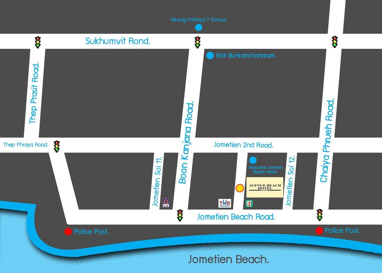 Avenue Beach Hotel Jomtien Beach Zewnętrze zdjęcie